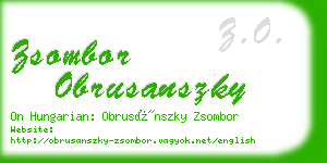 zsombor obrusanszky business card